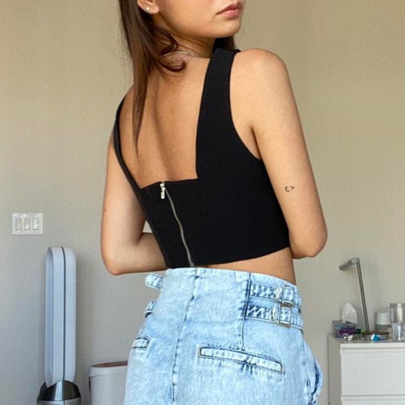 ASOS Zipper Corset Top - Picture 2 of 4